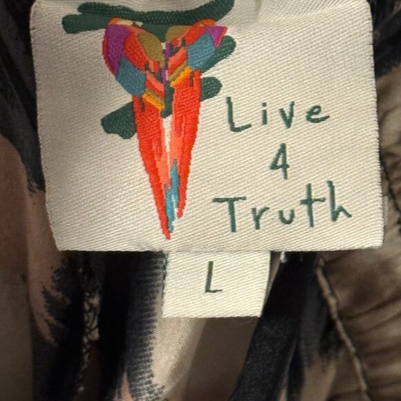 Live 4 Truth Womens Pants Sz L Polyester Palazzo Pants Animal Print. NWT - Picture 4 of 12